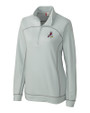 Springfield Cardinals Clique Helsa  Performance Womens Half Zip Pullover Sweatshirt Light Grey Mannequin