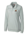 Toledo Mud Hens Clique Helsa  Performance Womens Half Zip Pullover Sweatshirt Light Grey Mannequin