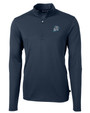Gulf Shores High School Cutter & Buck Virtue Eco Pique Recycled Quarter Zip Mens Pullover NVBU_MANN_HG 1