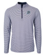 Gulf Shores High School Cutter & Buck Virtue Eco Pique Micro Stripe Recycled Mens Quarter Zip NVBW_MANN_HG 1