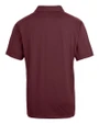 Mannequin back view of a Bordeaux Cutter & Buck Prospect Eco Textured Stretch Recycled Mens Short Sleeve Polo