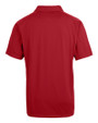 Mannequin back view of a Cardinal Red Cutter & Buck Prospect Eco Textured Stretch Recycled Mens Short Sleeve Polo