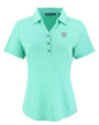 Chicago Bears Mono Cutter & Buck Forge Eco Stretch Recycled Womens Short Sleeve Polo Fresh Mint Heather Mannequin