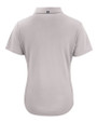 Chicago Bears Mono Cutter & Buck Forge Eco Stretch Recycled Womens Short Sleeve Polo Polished Medium Gray Mannequin Back