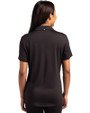Buffalo Bills Mono Cutter & Buck Forge Eco Stretch Recycled Womens Short Sleeve Polo Black Back