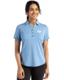 Tampa Bay Buccaneers Monochromatic Cutter & Buck Forge Recycled Four-Way Stretch Womens Polo Dark Atlas Heather Front