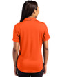 Cleveland Browns Helmet Cutter & Buck Forge Eco Stretch Recycled Womens Short Sleeve Polo College Orange Back