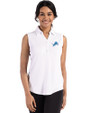Detroit Lions Cutter & Buck Forge Recycled Four-Way Stretch Womens Sleeveless Polo White Front