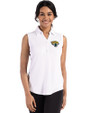 Jacksonville Jaguars Cutter & Buck Forge Eco Stretch Recycled Womens Sleeveless Polo White Front