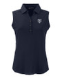 Chicago Bears Mono Cutter & Buck Forge Eco Stretch Recycled Womens Sleeveless Polo Navy Blue Mannequin