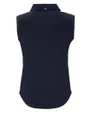 Chicago Bears Mono Cutter & Buck Forge Eco Stretch Recycled Womens Sleeveless Polo Navy Blue Mannequin Back