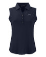 Los Angeles Chargers Mono Cutter & Buck Forge Eco Stretch Recycled Womens Sleeveless Polo Navy Blue Mannequin