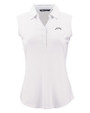 Los Angeles Chargers Mono Cutter & Buck Forge Eco Stretch Recycled Womens Sleeveless Polo White Mannequin