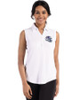Buffalo Bills NFL Helmet Cutter & Buck Forge Eco Stretch Recycled Womens Sleeveless Polo White Front