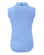 Los Angeles Chargers Cutter & Buck Forge Eco Stretch Recycled Womens Sleeveless Polo Dark Atlas Heather Mannequin Back