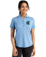 Charlotte Knights Cutter & Buck Forge Eco Stretch Recycled Womens Short Sleeve Polo Dark Atlas Heather Front