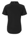 Dayton Dragons Cutter & Buck Forge Eco Stretch Recycled Womens Short Sleeve Polo Black Mannequin Back