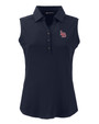Louisville Bats Cutter & Buck Forge Eco Stretch Recycled Womens Sleeveless Polo NVBU_MANN_HG 1