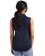 Tacoma Rainiers Cutter & Buck Forge Eco Stretch Recycled Womens Sleeveless Polo Navy Blue Back