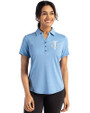 Minnesota Twins Mono Cutter & Buck Forge Eco Stretch Recycled Womens Short Sleeve Polo Dark Atlas Heather Front