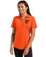 Baltimore Orioles Cutter & Buck Forge Eco Stretch Recycled Womens Short Sleeve Polo College Orange Front