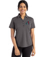 Arizona Diamondbacks Cutter & Buck Forge Eco Stretch Recycled Womens Short Sleeve Polo Dark Black Heather Front