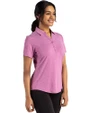 Toronto Blue Jays Mono Cutter & Buck Forge Eco Stretch Recycled Womens Short Sleeve Polo Gelato Heather Side