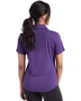Colorado Rockies Cutter & Buck Forge Eco Stretch Recycled Womens Short Sleeve Polo Dark College Purple Heather Back