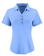 Texas Rangers Mono Cutter & Buck Forge Eco Stretch Recycled Womens Short Sleeve Polo DALH_MANN_HG 1
