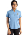 Boston Red Sox City Connect Cutter & Buck Forge Eco Stretch Recycled Womens Short Sleeve Polo Dark Atlas Heather Front