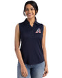 Arizona Diamondbacks Stars & Stripes Cutter & Buck Forge Eco Stretch Recycled Womens Sleeveless Polo Navy Blue Front