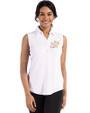 Houston Astros City Connect Cutter & Buck Forge Eco Stretch Recycled Womens Sleeveless Polo White Front