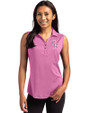 Colorado Rockies Mono Cutter & Buck Forge Eco Stretch Recycled Womens Sleeveless Polo Gelato Heather Front
