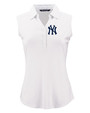 New York Yankees Cutter & Buck Forge Eco Stretch Recycled Womens Sleeveless Polo WH_MANN_HG 1