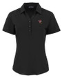Louisville Cardinals College Vault Cutter & Buck Forge Eco Stretch Recycled Womens Short Sleeve Polo Black Mannequin
