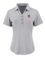 Louisville Cardinals College Vault Cutter & Buck Forge Eco Stretch Recycled Womens Short Sleeve Polo Polished Medium Gray Mannequin