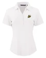 Baldwin Wallace Yellow Jackets Cutter & Buck Forge Eco Stretch Recycled Womens Short Sleeve Polo White Mannequin