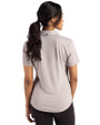 Old Dominion Monarchs College Vault - Cutter & Buck Forge Eco Stretch Recycled Womens Short Sleeve Polo Polished Medium Gray Back