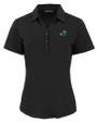 Tulane Green Wave Cutter & Buck Forge Eco Stretch Recycled Womens Short Sleeve Polo BL_MANN_HG 
