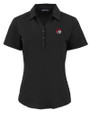 Winston-Salem State Rams Cutter & Buck Forge Eco Stretch Recycled Womens Short Sleeve Polo Black Mannequin