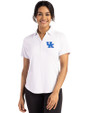 Kentucky Wildcats Cutter & Buck Forge Eco Stretch Recycled Womens Short Sleeve Polo White Front