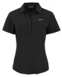 Texas Tech Red Raiders College Vault Cutter & Buck Forge Eco Stretch Recycled Womens Short Sleeve Polo Black Mannequin