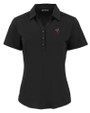 Georgia Bulldogs Alumni Cutter & Buck Forge Eco Stretch Recycled Womens Short Sleeve Polo Black Mannequin