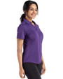 Texas Christian Horned Frogs College Vault Cutter & Buck Forge Eco Stretch Recycled Womens Short Sleeve Polo Dark College Purple Heather Side