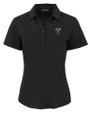 Texas A and M Aggies College Vault Cutter & Buck Forge Eco Stretch Recycled Womens Short Sleeve Polo BL_MANN_HG 