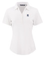 Penn State Nittany Lions Alumni Cutter & Buck Forge Eco Stretch Recycled Womens Short Sleeve Polo White Mannequin