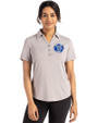 Air Force Falcons College Vault Cutter & Buck Forge Eco Stretch Recycled Womens Short Sleeve Polo Polished Medium Gray Front