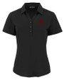 USC Trojans Cutter & Buck Forge Eco Stretch Recycled Womens Short Sleeve Polo Black Mannequin