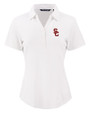 USC Trojans Cutter & Buck Forge Eco Stretch Recycled Womens Short Sleeve Polo White Mannequin