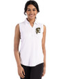 Grambling Tigers College Vault Cutter & Buck Forge Eco Stretch Recycled Womens Sleeveless Polo White Front